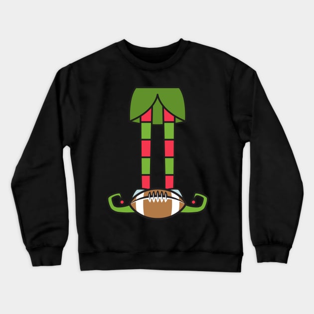 Football Christmas Elf Xmas Gift Crewneck Sweatshirt by RJCatch